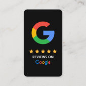 Google überprüft QR-Code Rate Mein Business 5 Star Visitenkarte (Rückseite)