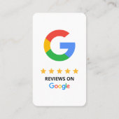 Google überprüft QR-Code Rate Mein Business 5 Star Visitenkarte (Rückseite)