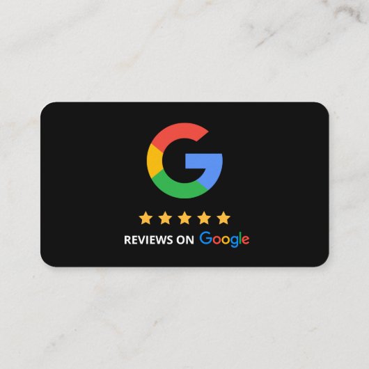 Google überprüft QR-Code Rate Mein Business 5 Star Visitenkarte (Rückseite)