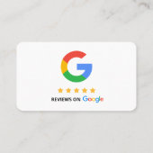 Google überprüft QR-Code Rate Mein Business 5 Star Visitenkarte (Rückseite)