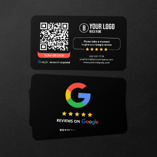 Google überprüft QR-Code Rate Mein Business 5 Star Visitenkarte