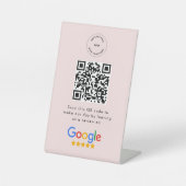 Google-Überprüfungsanforderung | QR Code Firmenlog Sockelschild (Vorderseite)