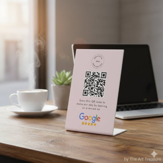 Google-Überprüfungsanforderung | QR Code Firmenlog Sockelschild
