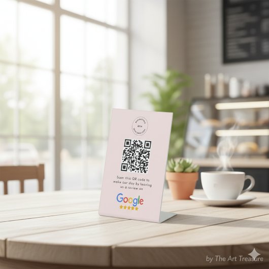 Google-Überprüfungsanforderung | QR Code Firmenlog Sockelschild
