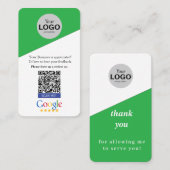 Google-Überprüfungskarte Visitenkarte (Vorne/Hinten)