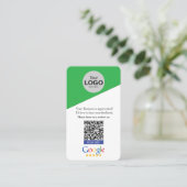 Google-Überprüfungskarte Visitenkarte (Stehend Vorderseite)