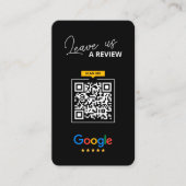 Google Verlasse uns QR Code Business überprüfen Vi Visitenkarte (Vorderseite)