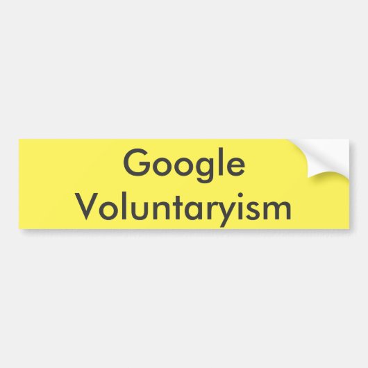 Google Voluntaryism Autoaufkleber (Vorne)