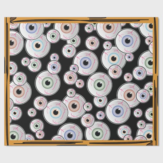 Googly Augen in Windows Geschenkpapier (Flach)