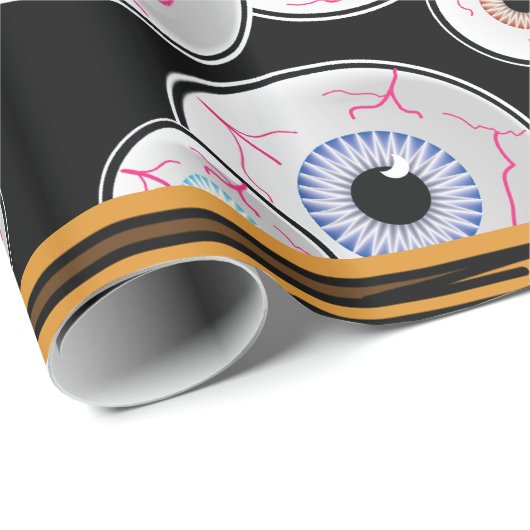 Googly Augen in Windows Geschenkpapier (Rolleneckpunkt)