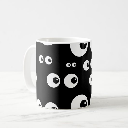 Googly Augen Kaffeetasse (Vorderseite Links)