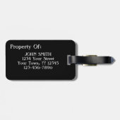 Googly Augen-lustige Schwarzweiss-Reise Gepäckanhänger (Rückseite horizontal)