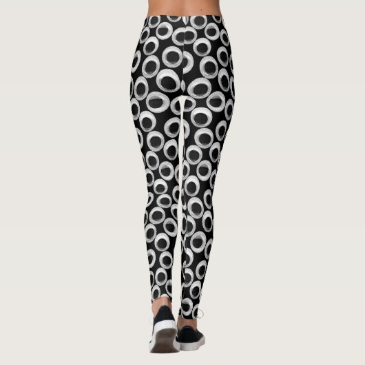 Googly Augendiagramm - Schwarzes Leggings (Rückseite)