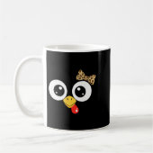 Googly-eyed Turkey With Leopard Bow, Funny Cartoon Kaffeetasse (Links)