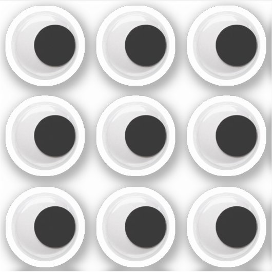 Googly Eyes Aufkleber (Vorderseite)