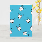 Googly Eyes Grußkarte Karte (Gelbe Blume)