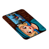 Googly Girl Sailor Head Vase Lighthouse Sailboat Magnet (Rechte Seite)