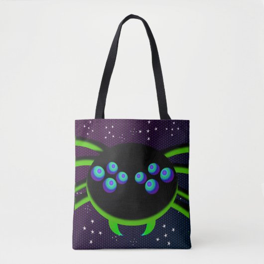 Googly Mit Augen Black Spider Monster Tasche (Vorderseite)