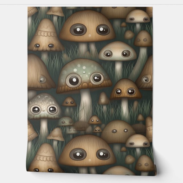 Googly Mit Augen Garden Botanical Tapete (Abrollen)