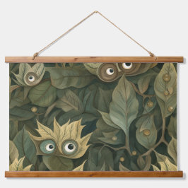 Googly Mit Augen Garden Botanical Wandteppich Mit Holzrahmen