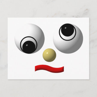Googly-Mit Augen Gesichter Postkarte