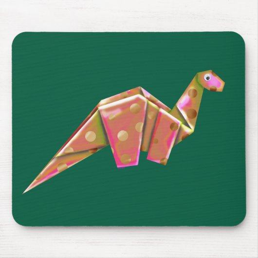 Googly-Mit Augen Origami Brachiosaur - Iridescent Mousepad (Vorne)