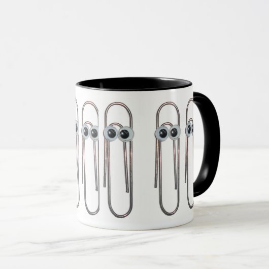 Googly-mit Augen Paperclips-Tasse Tasse (VorderseiteRechts)
