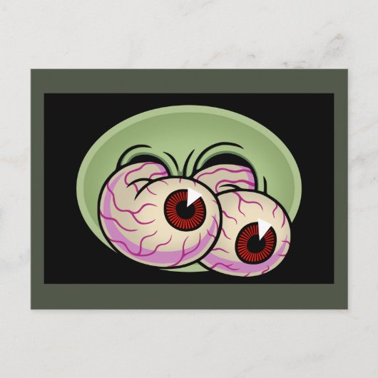 Googly Monster Eyes Postkarte (Vorderseite)