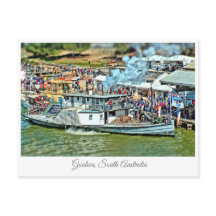 Goolwa Postkarte - Holzbootfestival