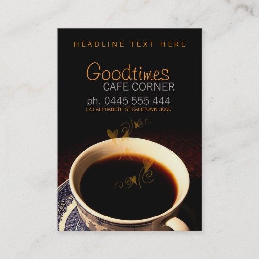 Goomtimes Coffee Business Card Visitenkarte (Vorderseite)