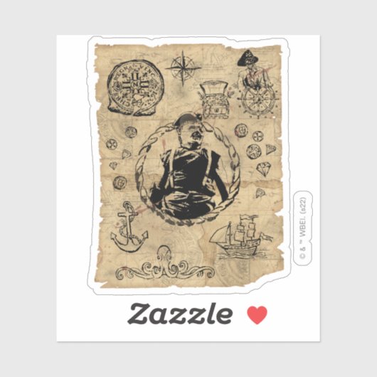 Goonies Sloth Treasmap Aufkleber (Blatt)