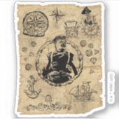 Goonies Sloth Treasmap Aufkleber (Vorderseite)