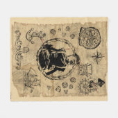 Goonies Sloth Treasmap Fleecedecke (Vorderseite (Horizontal))