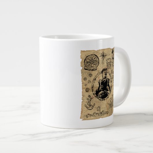 Goonies Sloth Treasmap Jumbo-Tasse (Vorderseite Rechts)