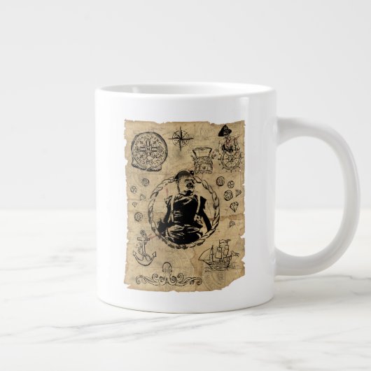 Goonies Sloth Treasmap Jumbo-Tasse (Rechts)