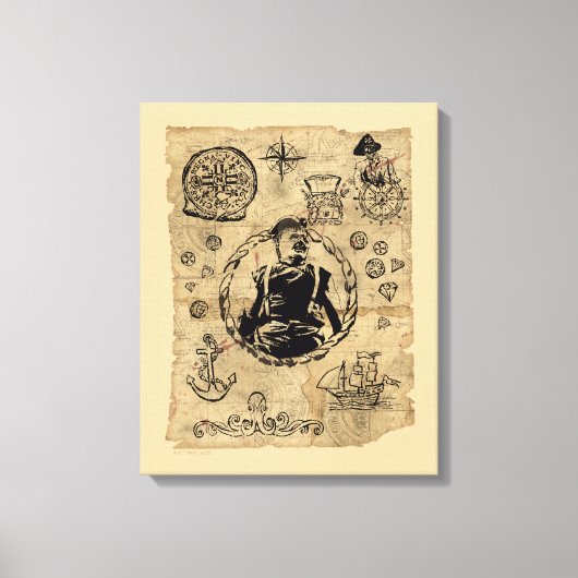 Goonies Sloth Treasmap Leinwanddruck (Vorderseite)