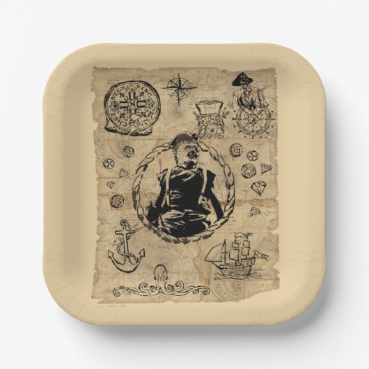 Goonies Sloth Treasmap Pappteller (Vorderseite)