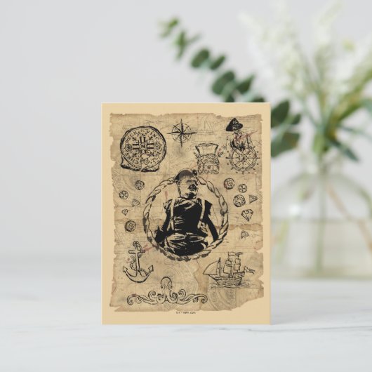 Goonies Sloth Treasmap Postkarte (Stehend Vorderseite)