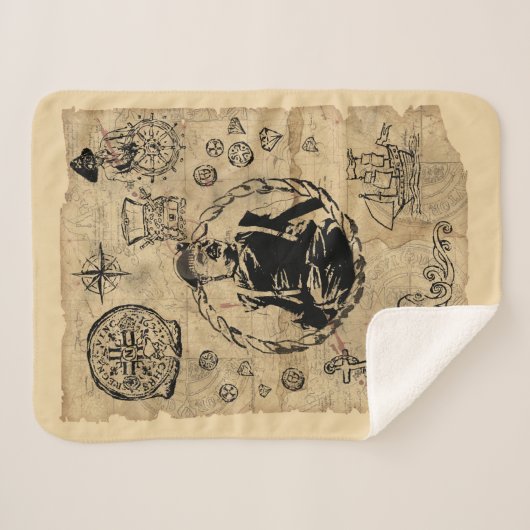 Goonies Sloth Treasmap Sherpadecke (Vorderseite (Horizontal))