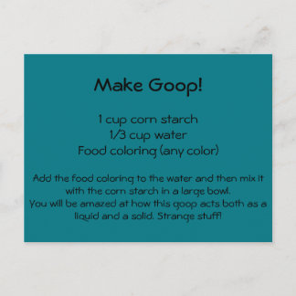 Goop Recipe Postcard Postkarte