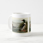 Goosander (Gemeiner Merganser) Audubons Vögel Kaffeetasse (Vorderseite Links)