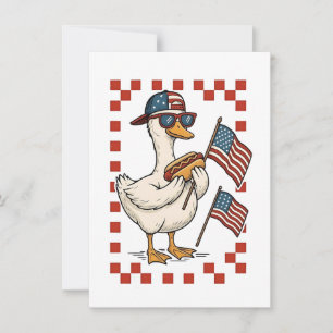Goose American USA Flag Memorial Day 4. Juli Einladung