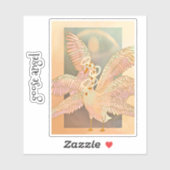 Goose Angel Drawing With Wings Aufkleber (Blatt)