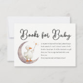 Goose Baby Shower Books Request card Einladung (Vorderseite)