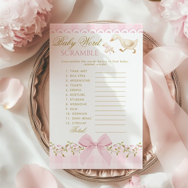 Goose Baby Word Scramble Baby shower game (Von Creator hochgeladen)