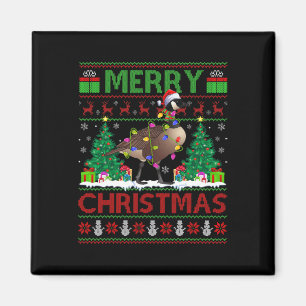 Goose Bird Lover Xmas Tree Ugly Santa Goose Christ Magnet
