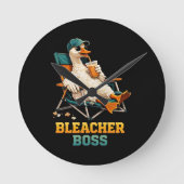 Goose Bleacher Boss Runde Wanduhr (Vorderseite)