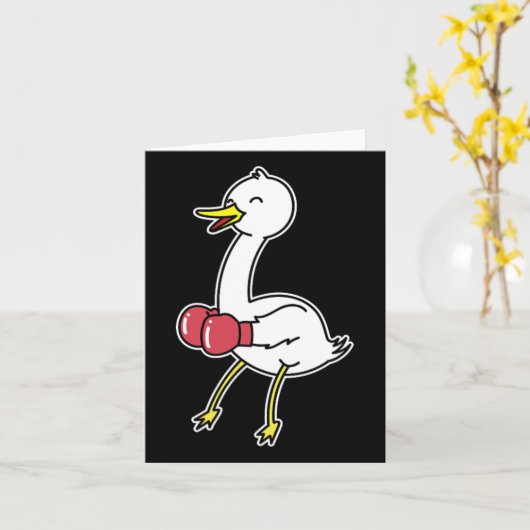 Goose Boxing Karte (Gelbe Blume)