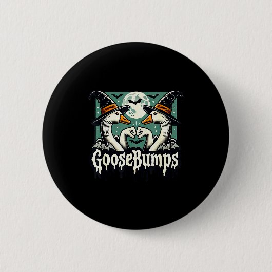 Goose Bumps Goosebumps Funny Geese Fist Bump Hallo Button (Vorderseite)