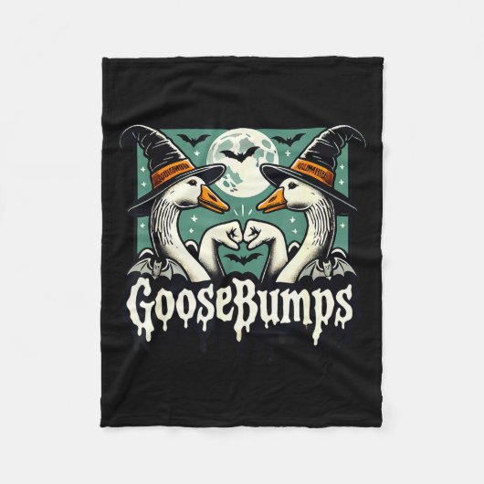 Goose Bumps Goosebumps Funny Geese Fist Bump Hallo Fleecedecke (Vorderseite)